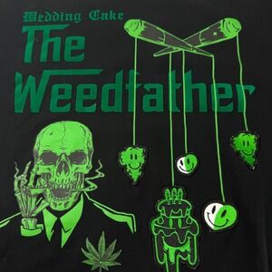 Wedding Cake Mens 3XL The Weedfather Graphic T-Shirt Godfather Parody